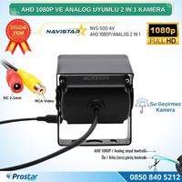 Şapkalı AHD 1080P ve Analog Pal Çevirilebilir Gece Görüşlü AV girişli Metal Ayaklı Full HD Kamera