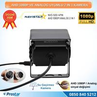 Şapkalı AHD 1080P ve Analog Pal Çevirilebilir Gece Görüşlü Metal Ayaklı Full HD Kamera