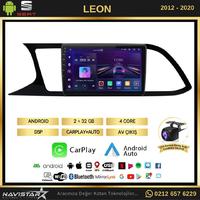 Seat Leon 2+64GB Kablosuz Carplay 2012-2020 Android 13 Navigasyon Multimedya Sistemi 