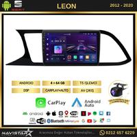 Seat Leon 4GB + 64GB Kablosuz Carplay 2012-2020 Android 13 Navigasyon Multimedya Sistemi 