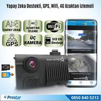 Servis Mevzuatına Uygun 3 Kameralı Monitör Çıkışlı 4G GPS WIFI Acil Durum butonu dahil Pratik Montaj Kamera Seti