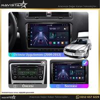 Skoda Octavia 2008-2013 Model 2+64GB Android 13 Kablosuz Carplay Navigasyon Multimedya Sistemi 