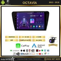 Skoda Octavia 2013-2018 Model 2+64GB Android 13 Kablosuz Carplay Navigasyon Multimedya Sistemi 