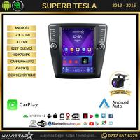 Skoda Superb Tesla 2013-2019 Model 2GB + 32GB Kablosuz Carplay Navigasyon Multimedya Sistemi