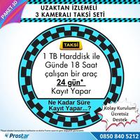 Taksi Kamera Seti 10 Uzaktan Izlemeli 3 Kameralı Wifi 4G 1 Tb Harddisk Dahil