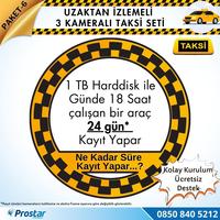 Taksi Kamera Seti 6 Uzaktan Izlemeli 3 Kameralı Wifi 1 Tb Harddisk Dahil