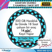 Taksi Kamera Seti 7 Uzaktan Izlemeli 2 Kameralı Wifi 4G 500 Gb Harddisk Dahil