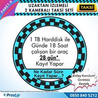 Taksi Kamera Seti 8 Uzaktan Izlemeli 2 Kameralı Wifi 4G 1 Tb Harddisk Dahil