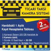 Ticari Taksi 3 Kameralı 320 Gb Harddisk Dahil Araç Kamera Seti