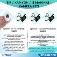 Tır Kamyon İş Makinası Için Uzaktan İzlemeli 4 Kameralı 1 Tb Harddisk Kamera Seti