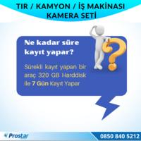 Tır Kamyon İş Makinası Için Uzaktan İzlemeli 4 Kameralı 320 Gb Harddisk Kamera Seti