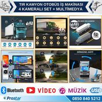 Tır Ve Kamyon 10.36" Dokunmatik Ekranlı 4 Kameralı Kayıtlı Video Müzik Telefon Ekran Yansıtma Özellikli Tak Kullan Kamera Seti