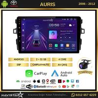 Toyota Auris 2006-2012 Model 2+64GB Android 13 Kablosuz Carplay Navigasyon Multimedya Sistemi 