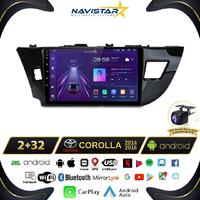 Toyota Corolla 2+64GB Kablosuz Carplay 2014-2016 Android 13 Navigasyon Multimedya Sistemi