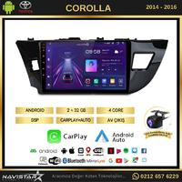 Toyota Corolla 2+64GB Kablosuz Carplay 2014-2016 Android 13 Navigasyon Multimedya Sistemi