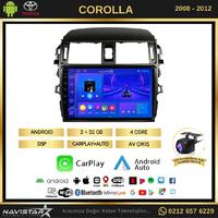 Toyota Corolla 2008-2012 Model 2+64GB Android 13 Kablosuz Carplay Navigasyon Multimedya Sistemi 