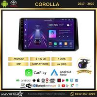 Toyota Corolla 2017-2020 Model 2+64GB Android 13 Kablosuz Carplay Navigasyon Multimedya Sistemi 