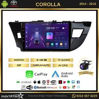 Toyota Corolla 4GB + 64GB Kablosuz Carplay 2014-2016 Android 13 Navigasyon Multimedya Sistemi