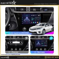 Toyota Corolla 4GB + 64GB Kablosuz Carplay 2014-2016 Android 13 Navigasyon Multimedya Sistemi