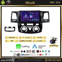 Toyota Hilux 2008-2014 Model 2+64GB Android 13 Kablosuz Carplay Navigasyon Multimedya Sistemi 