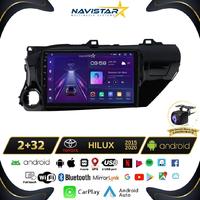 Toyota Hilux 2015-2020 Model 2+64GB Android 13 Kablosuz Carplay Navigasyon Multimedya Sistemi 