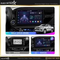 Toyota Hilux 2015-2020 Model 4GB + 64GB Android 13 Kablosuz Carplay Navigasyon Multimedya Sistemi 