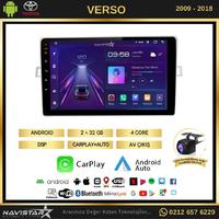 Toyota Verso 2009-2018 Model 2+64GB Android 13 Kablosuz Carplay Navigasyon Multimedya Sistemi 