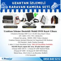 Uzaktan İzlemeli Karavan Kamera Seti 4 Kameralı 500 Gb Harddisk Dahil Kayıtlı 9 Inç Hdmi Ekranlı 