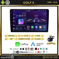 Volkswagen Golf 6 Kablosuz Carplay 2+64GB Android 13 2008-2016 Navigasyon Multimedya Sistemi 