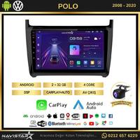 Volkswagen Polo 2+64GB Android 13 Kablosuz Carplay 2008-2020 Navigasyon Multimedya Sistemi 