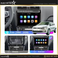 Volkswagen Polo 2+64GB Android 13 Kablosuz Carplay 2008-2020 Navigasyon Multimedya Sistemi 