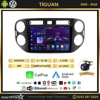 Volkswagen Tiguan 2+64GB Android 13 Kablosuz Carplay 2006-2016 Navigasyon Multimedya Sistemi 