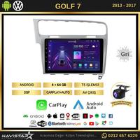 Vw Golf 7 Gri Çerçeve 4GB + 64GB Kablosuz Carplay Android 13 Navigasyon Multimedya Sistemi