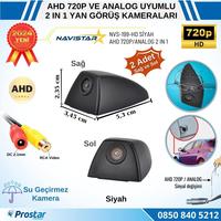 Yan Araç Kamerası AHD 720P ve Analog PAL Mini (Siyah) Özel Tasarım