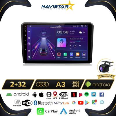 Audi A3 2002-2008 Model 2GB + 64GB Android 13 Kablosuz Carplay Navigasyon Multimedya Sistemi 