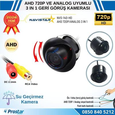 Ayarlanabilir Başlıklı AHD 720P ve Analog Pal Çevrilebilir Geri Görüş Kamerası