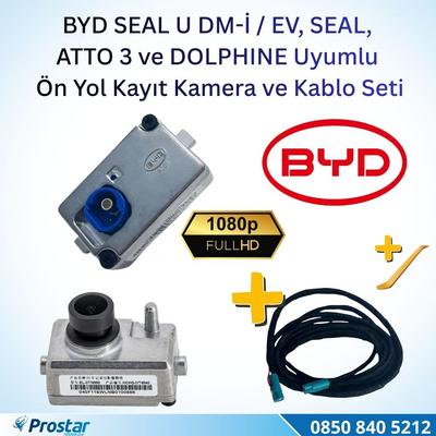 BYD SEAL U DM-i / EV, SEAL, ATTO 3 ve DOLPHINE Orijinal Ön Yol Kayıt Kamera ve Kablo Seti - 1080P Full HD