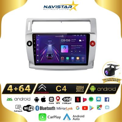 Citroen C4  2004-2011 Model 4GB + 64GB Android 13 Kablosuz Carplay Navigasyon Multimedya Sistemi 