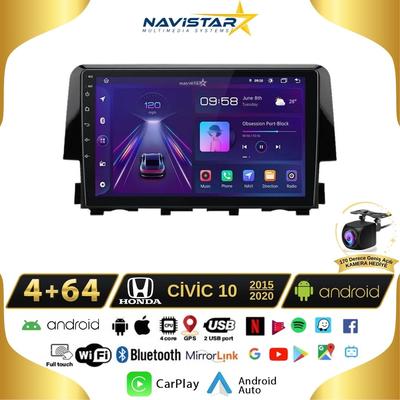 Honda Civic Kablosuz Carplay 4GB + 64GB Android 13 2015-2020 Navigasyon Multimedya Sistemi