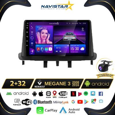 Megane 3 Kablosuz Carplay 2+64GB Android 13 Navigasyon Multimedya Sistemi