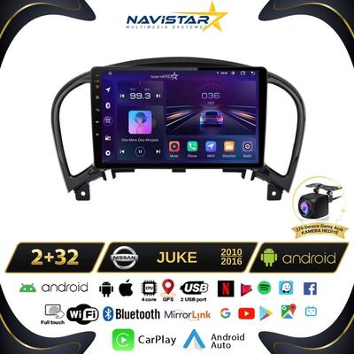 Nissan Juke  2010-2014 Model 2GB + 64GB Android 13 Kablosuz Carplay Navigasyon Multimedya Sistemi 