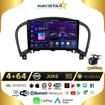 Nissan Juke  2010-2014 Model 4GB + 64GB Android 13 Kablosuz Carplay Navigasyon Multimedya Sistemi 