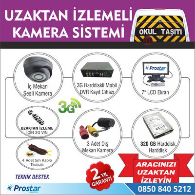 Okul Ve Servis Taşıtları İçin 320 Gb Kayıtlı Kamera Set