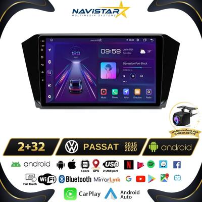 Passat B8 10 Inç 2+64GB Kablosuz Carplay Android 13 Navigasyon Multimedya Sistemi