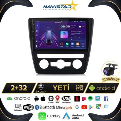 Skoda Yeti 2009-2014 Model 2+64GB Android 13 Kablosuz Carplay Navigasyon Multimedya Sistemi 