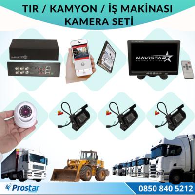 Tır Kamyon İş Makinası Için Uzaktan İzlemeli 4 Kameralı 1 Tb Harddisk Kamera Seti