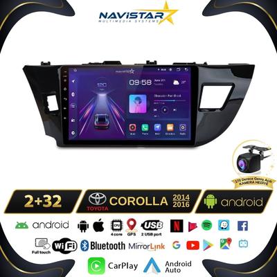 Toyota Corolla 2+64GB Kablosuz Carplay 2014-2016 Android 13 Navigasyon Multimedya Sistemi