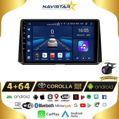 Toyota Corolla 2019-2021 Model 4GB + 64GB Android 13 Kablosuz Carplay Navigasyon Multimedya Sistemi 