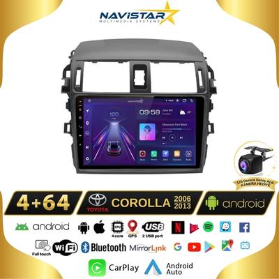 Toyota Corolla 4GB + 64GB Kablosuz Carplay Android 13 Navigasyon Multimedya Sistemi