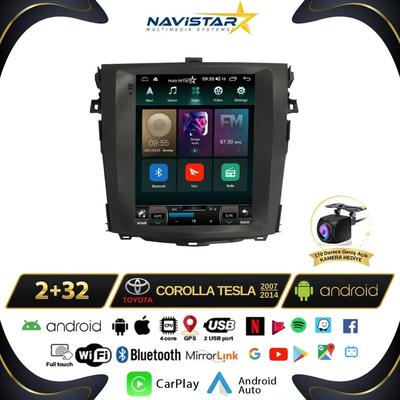 Toyota Corolla Tesla 2007-2014 Model 2GB + 32GB Kablosuz Carplay Navigasyon Multimedya Sistemi